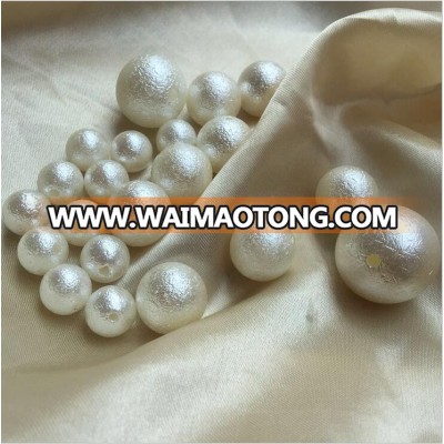 2018 wholesale high quality round plastic wrinkle pearl beads