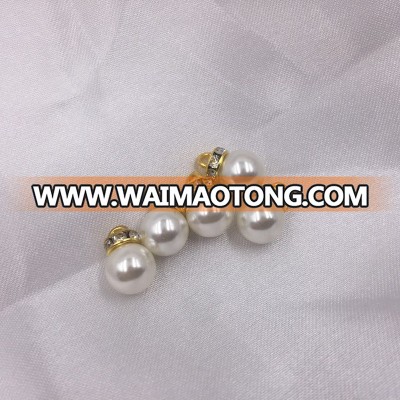 2018 Fashion high quality plastic pearl beads with metal bottom