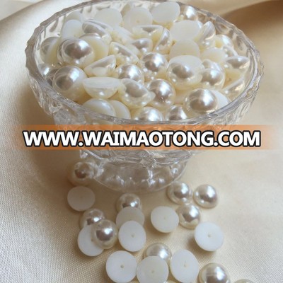 2018 New wholesale high quality half round pearl plastic beads